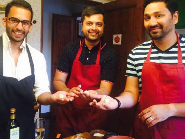 pasta class with friends